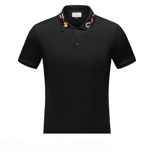 

2020 дизайнер полосы рубашки поло футболки поло мужские змея пчела цветочный высокой уличной моды конное поло роскошные футболки, White;black