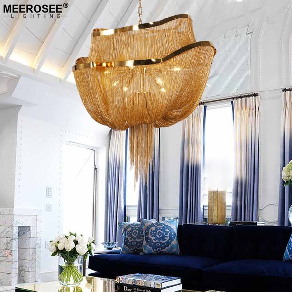 creative design chanselier light итальянская кисточка алюминиевая цепь lustres современная подвесная светлая подвесная лампа для гостиной фо