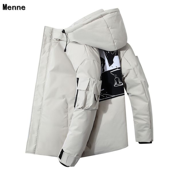 

menne 2019 winter new sports down jacket men's coat/printing, Black