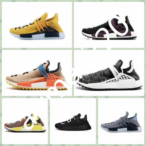 

adidas pharrell williams x nmd human race trail дешевые nmds human race кроссовки мужчины женщины pharrell williams hu runner желтый черный