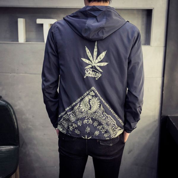 

kanna' windbreaker, Black;brown