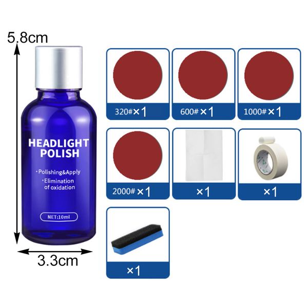 

10/30 ml car headlight repair coating solution repair kit oxidation rearview coating headlight polishing anti-scratch liquid