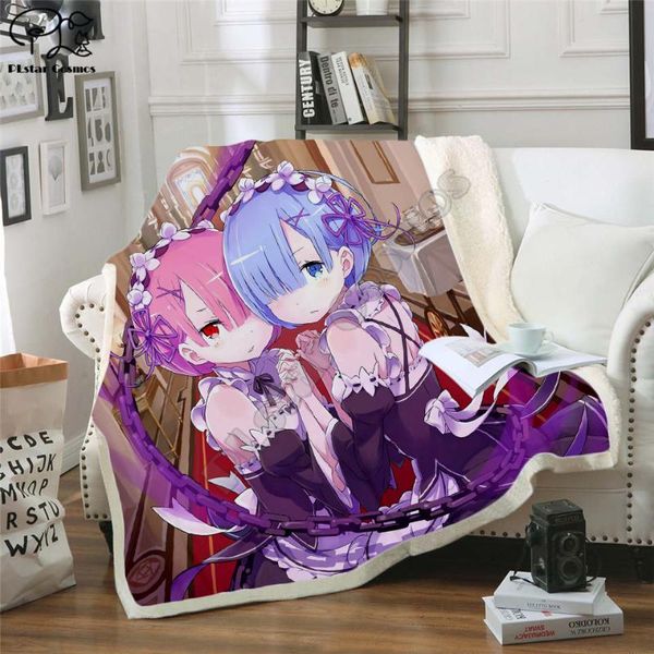 

plstar cosmos rem anime fleece blanket 3d full printed wearable blanket adults/kids fleece drop shippng