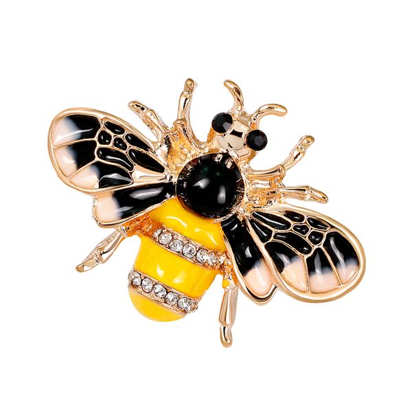 

lovely enamel honeybee bug brooch insect lapel pin boutonniere jewelry, Gray