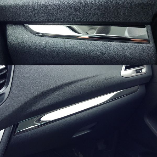 

2pcs stainless steel front dashboard fuse box glove box lid decorative cover trims in signature style for lada vesta sw cross