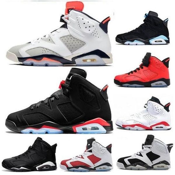 

6 carmine basketball shoes classic 6s unc black blue white infrared low chrome women men sport blue red oreo alternate oreo black cat