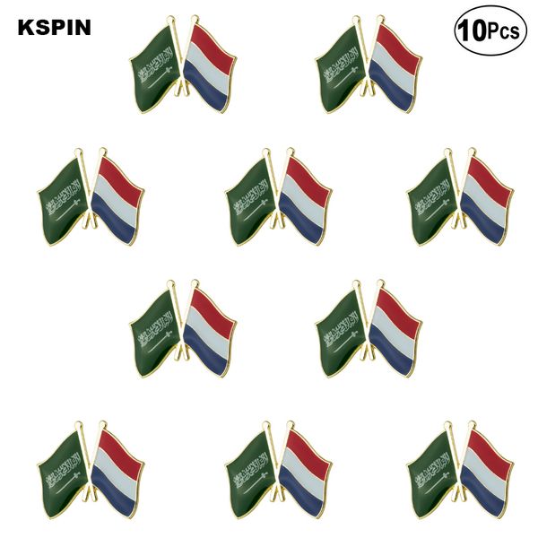 

saudi arabia & netherlands lapel pin flag badge brooch pins badges 10pcs a lot, Gray