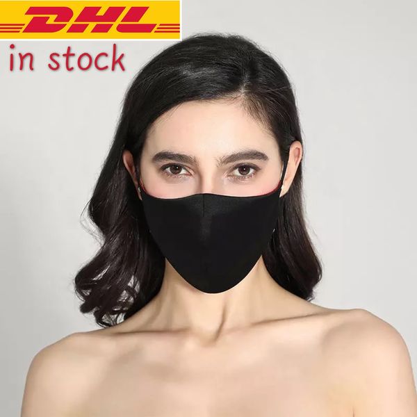 

dhl spot mask black cotton blended dustproof pm2.5 and nose protection k-pop reusable star mask home outdoor riding mask ing