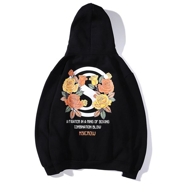 

2019 autumn winter warm hoodies hip hop cotton style tyga sudadera hombre clothing moletom feminino inverno, Black