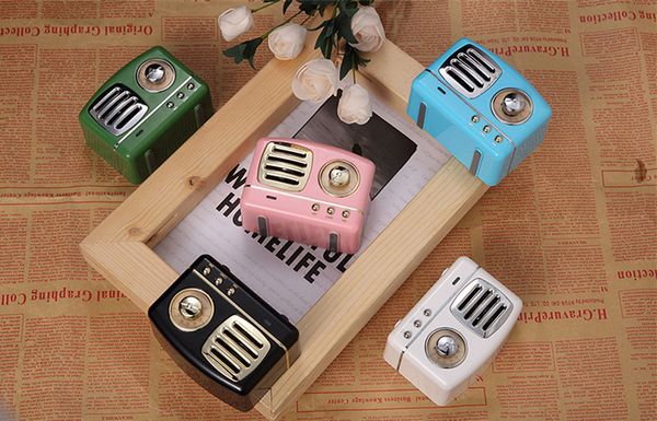 

new wood bluetooth speaker hm11 mini portable u disk tf card with fm wireless music player for iphone with gift box