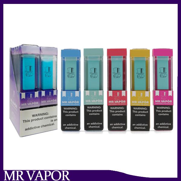 

MR VAPOR Disposable Device Pod Starter Kit 280mAh Battery 1.3ml Cartridge Vape Empty Pen Puff Plus Posh stig 0268152