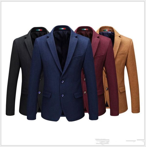 

brand new men clothes color black notched lapel designer bridegroom suits blazers dinner party jackets for young men 715, Black;gray