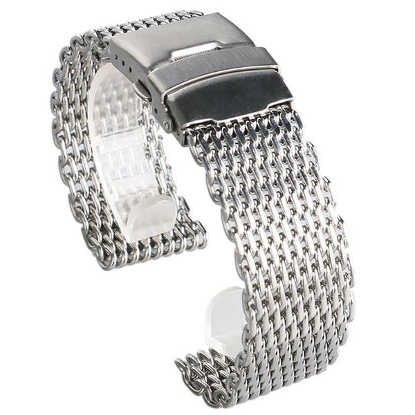 

black/sier/gold 18mm/20mm/22mm/24mm watch band mesh stainless steel strap wristband bangle replacement wristband spring bars, Black;brown