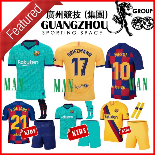 

19 20 griezmann 17 barcelona kid away occer jer ey third blue me i f de jong 21 2019 yellow child man jer ey uarez football hirt