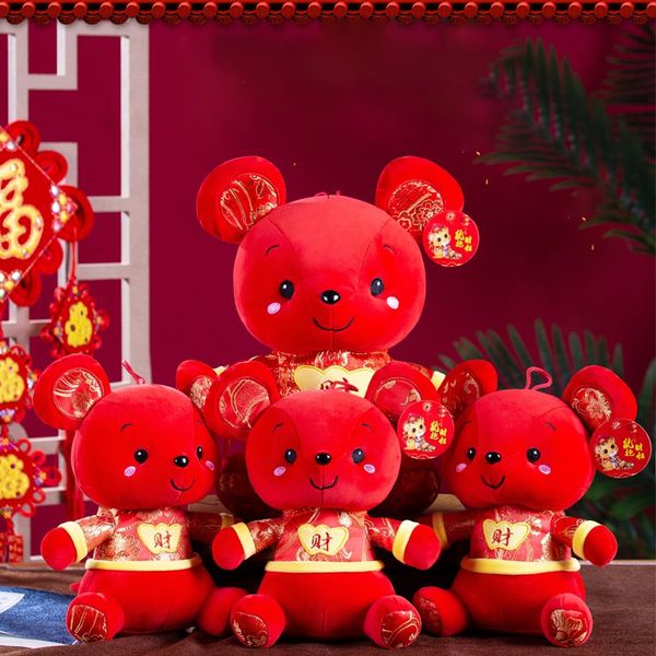 

мягкая игрушка крыса kawaii китай платье талисмана крысы плюша мыши в тан костюм мягкие игрушки китайский новый год украшения партии подарко