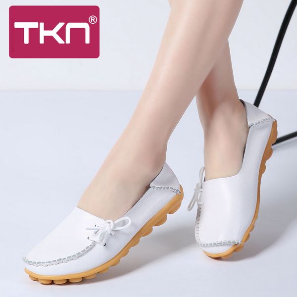 

2019 autumn women ballet flats shoes genuine leather slip on ballerina mother shoes woman loafers mocassins chaussures femme 912, Black