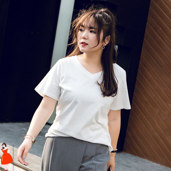 

women's t-shirt korean t shirt women short sleeve plus size summer shirts white oversized tshirt blusas femininas de verao 2021 xxxxl 5