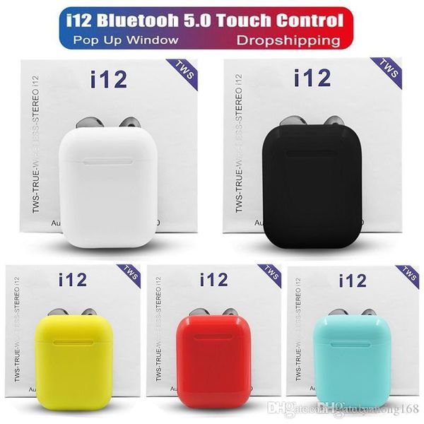 

I12 tw bluetooth 5 0 wirele bluetooth headphone upport pop up window earphone colorful touch control wirele head et earbud ale