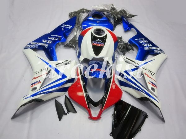 

4 бесплатных подарки нового abs полных обтекатели комплект подходит для honda cbr600rr f5 2007 2008 07 08 телесной набор синих красного