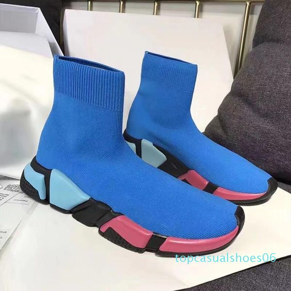 

famous designer brand casual shoes correct version dad socks high and low stretch cloth sports for 06t, Black