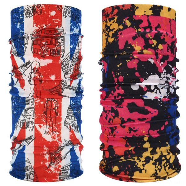 

hagyt 44 scarf magic style collar absorbent mask outdoor sports headbands seamless face skull scarf bandanas mask halloween scary masks, Black