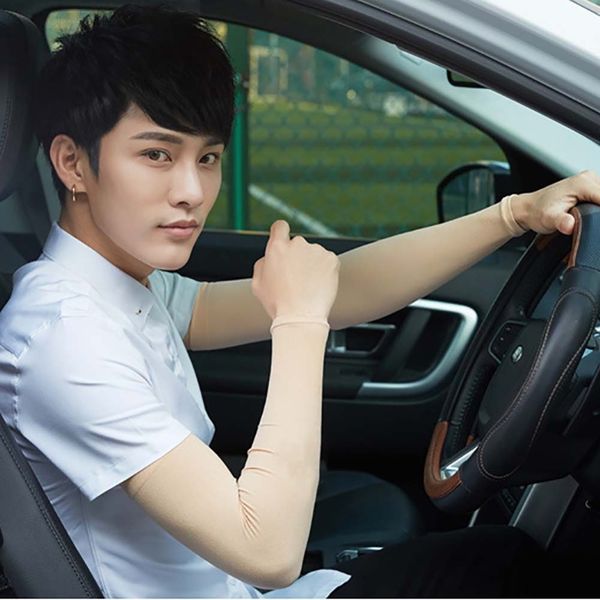 

1 pair sun protective uv cover cooling athletic sport skins arm sleeves new outdoor sport running cycling arm warmers, Black