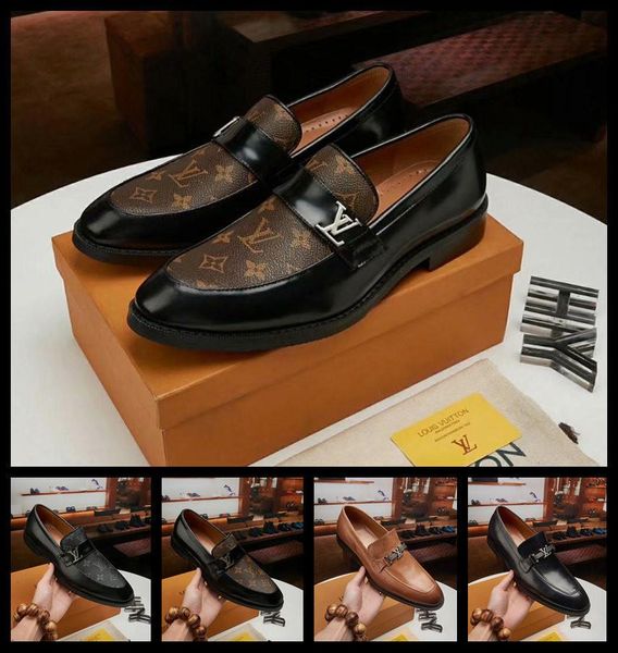 

19mm 2020 man dress shoes social classic microfiber leather designers elegant luxury man formal shoes yetc1, Black