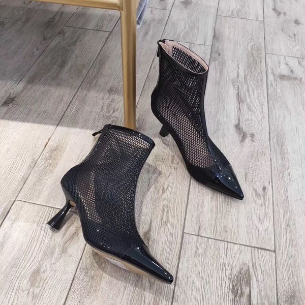 

casual designer lady fashion white black patent leather shoes mesh ankle short boots wedding shoes brand new 12cm