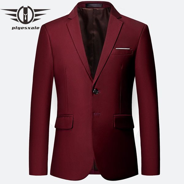 

plyesxale blue red green white gray yellow purple blazer men 2018 slim fit man blazer casual suit jacket 5-6xl men's blazers q65, White;black