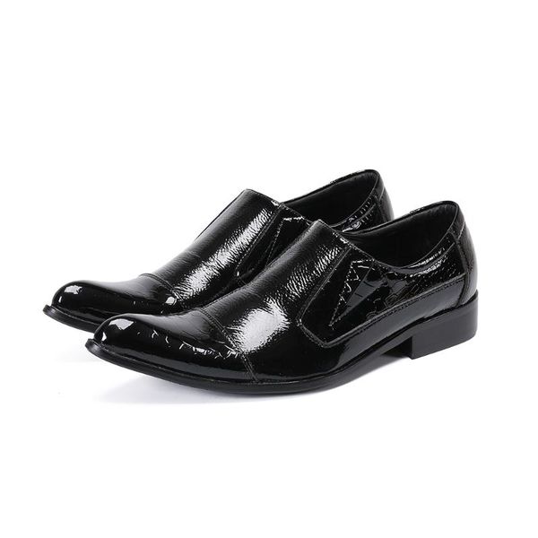 

dress shoes italian men formal 2021 brand wedding male footwear black fashion design genuine leather office
