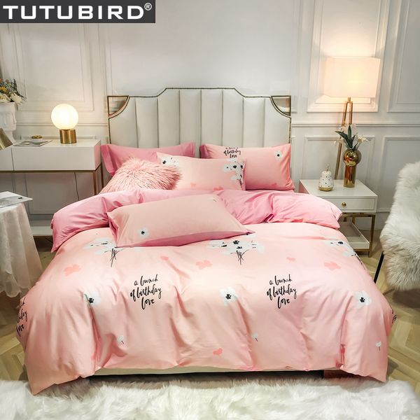 Pink Floral Bed Linen Sheet Set Girls Luxury Egyptian Cotton