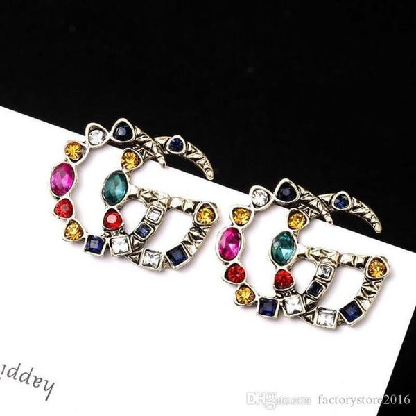 

designer earrings luxury jewelry love earrings women mens earrings g hip hop diamond stud earings iced b12, Golden;silver