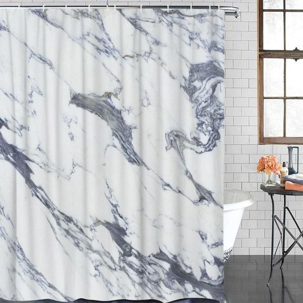 

shower curtains modern curtain light marble printed bathroom decor waterproof fabric