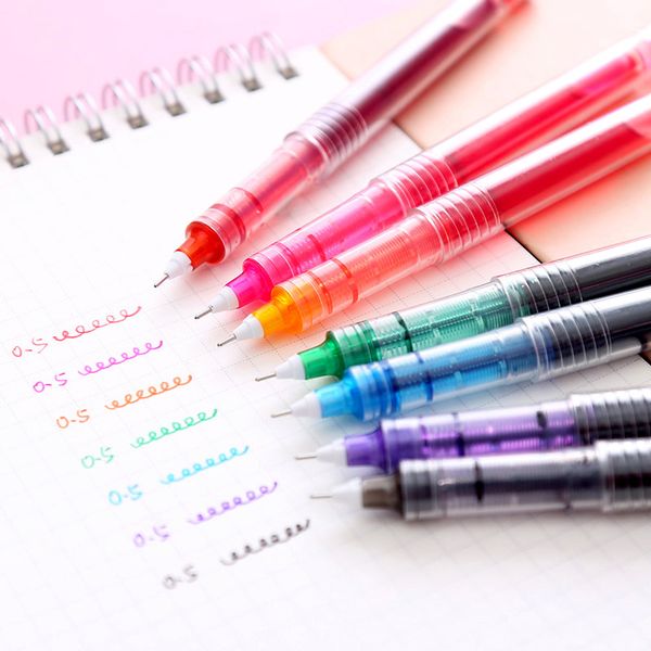 

new 10pcs 0.5mm school student needle straight liquid gel fluent color writing pilot high-grade stationery