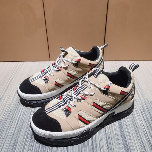 

натуральная кожа марка мужчины повседневная обувь дизайнерские low cut замша trainer walking кроссовок sneaker, Black