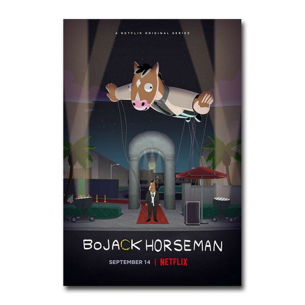 

bojack horseman tv wall sticker silk poster art light canvas home decoration