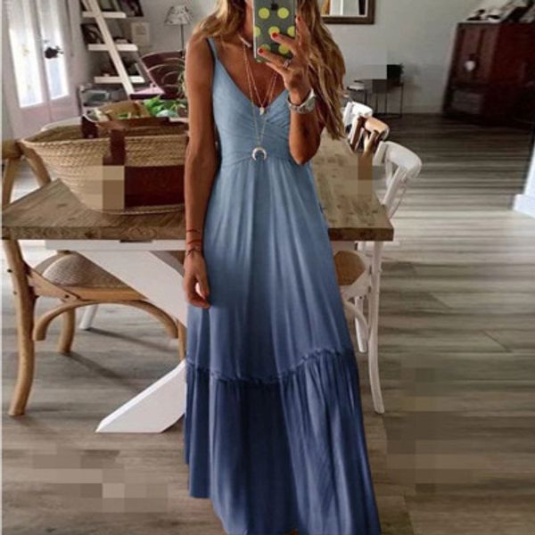 

fashion women designer dresses new arrival casual womens sleeveless dress 6 colors summer beach dresses size s-5xl ph-yf203123, Black;gray
