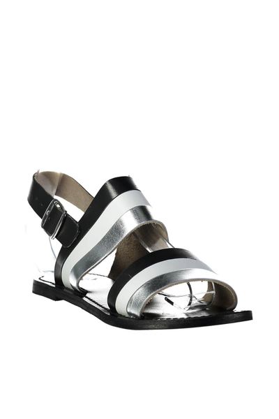 

pearl genuine leather black women 's sandals 120130005450
