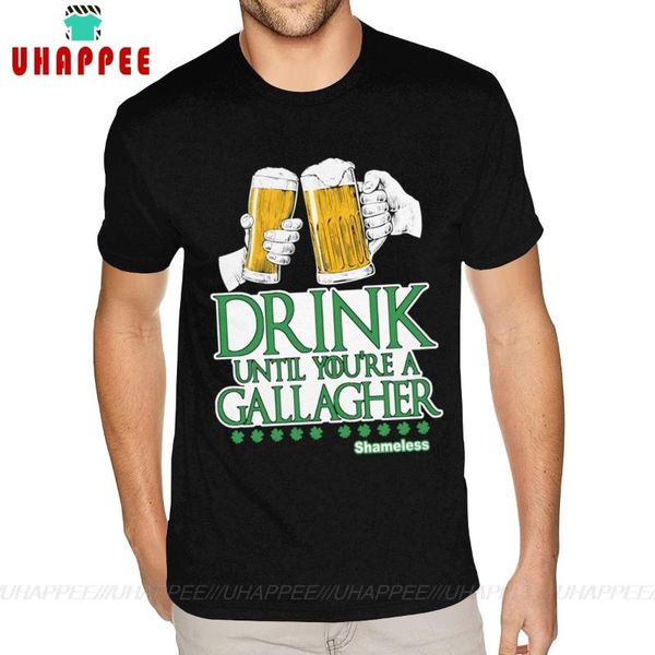 

вершины пить пока вы re gallagher tees тенниска мужчина большого размера черного tee shirt, White;black