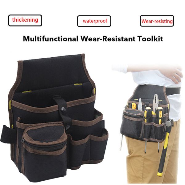

1 pc multi-purpose and capacity waist tool bag utility waist pocket tool hardware mechanics bag apron pouch with belt