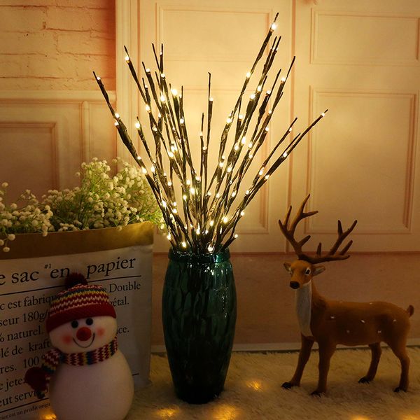 

новый год светодиодные лампы ветви ивы цветочные огни 20 луковицы рождество партии декора сада новогодние украшения для дома натальной navid
