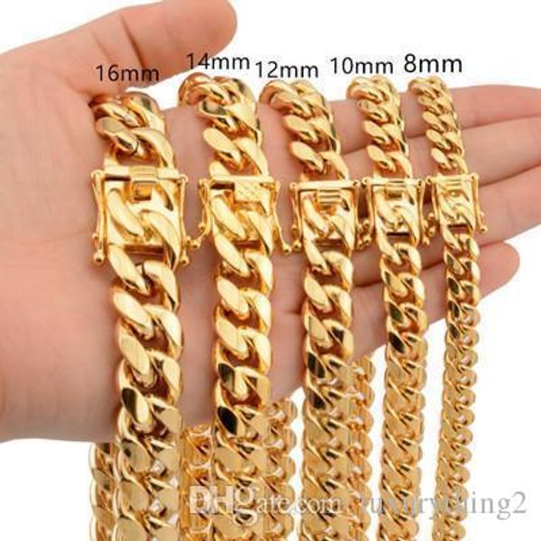 

fashion accessories gold filled solid necklace curb chains link men choker stainless steel male female, Silver