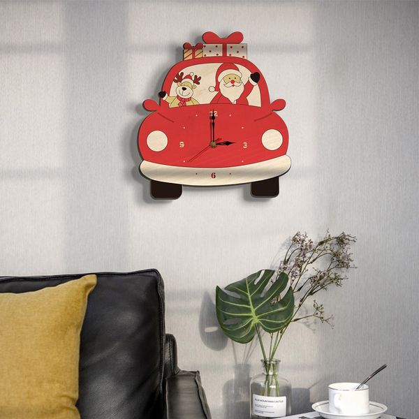 

nordic style wall clock silent transparent acrylic clock home living room for home santa clause merry christmas party 2020