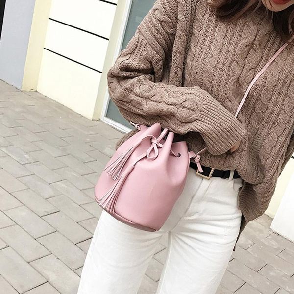

урожай кисточкой crossbody bucket bag роскошной женщина сумка женщина плечо сумка drawstring коммуникатор crossbody сумка sac main 2020