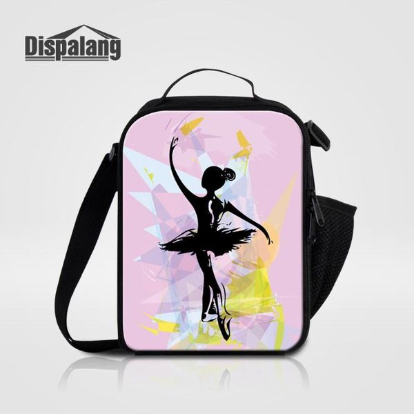 

dispalang женские переносные сумки обед балет йога девушки малый canvas cooler сумка для школы женские теплоизолирующего ice sack, Blue;pink