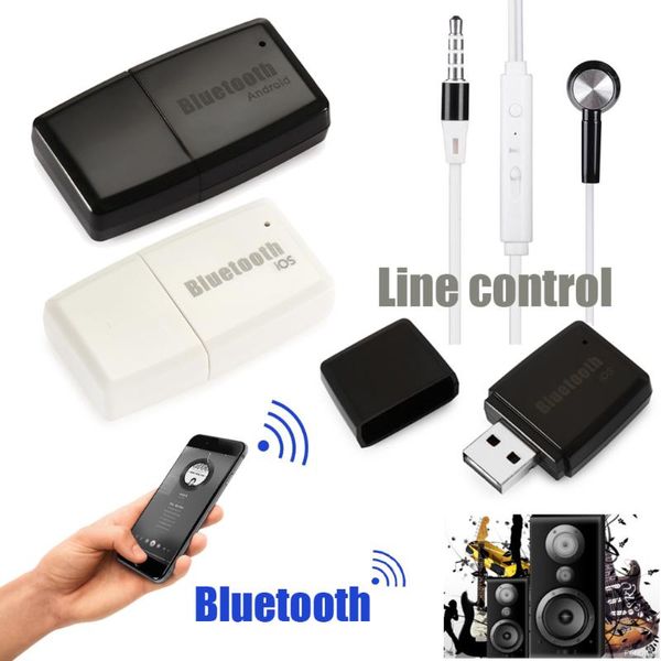 

bluetooth aux mini stereo 3.5mm interface dongle usb wireless v4.1 audio music receiver adapter for andriod phone tablet car