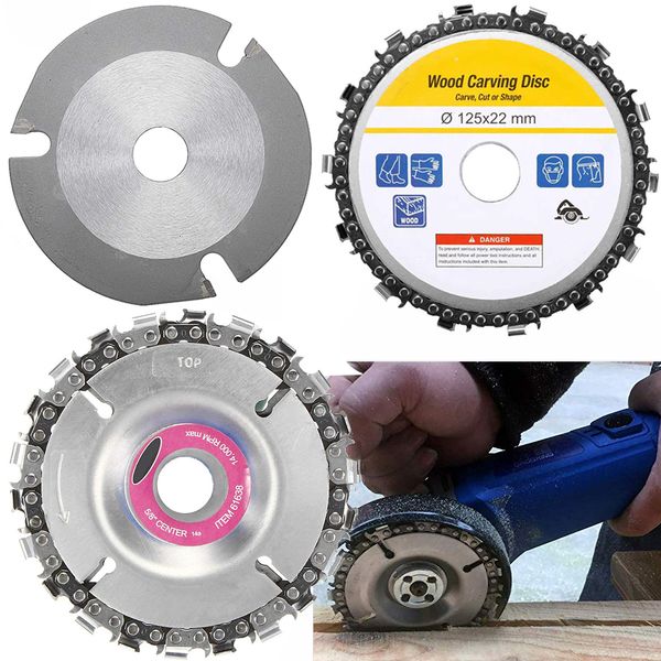 

wood carving disk 5 in grinder disc chain woodworking saw blade cutting blade wood slotted saw for 12522mm angle grinder