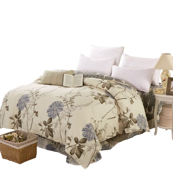 

comfort 100% cotton plant plain lattice quilt cover duvet cover 160/180/200/220cm twin full queen king size