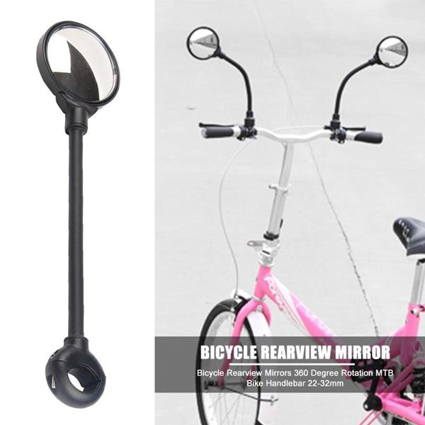 

bicycle rear view mirror flexible safety round mtb bike handlebar mirror