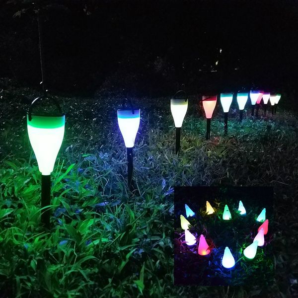 

solar path light 7 color changing outdoor solar landscape lighting garden yard lamp lawn pathway lighting